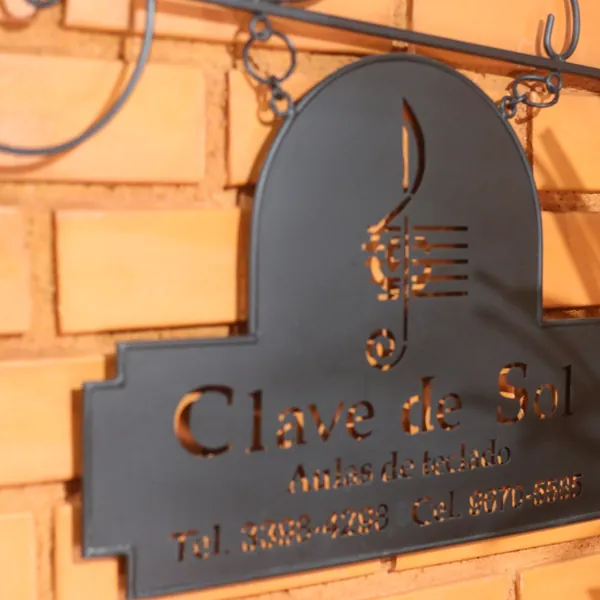 Placa decorativa da Clave de Sol